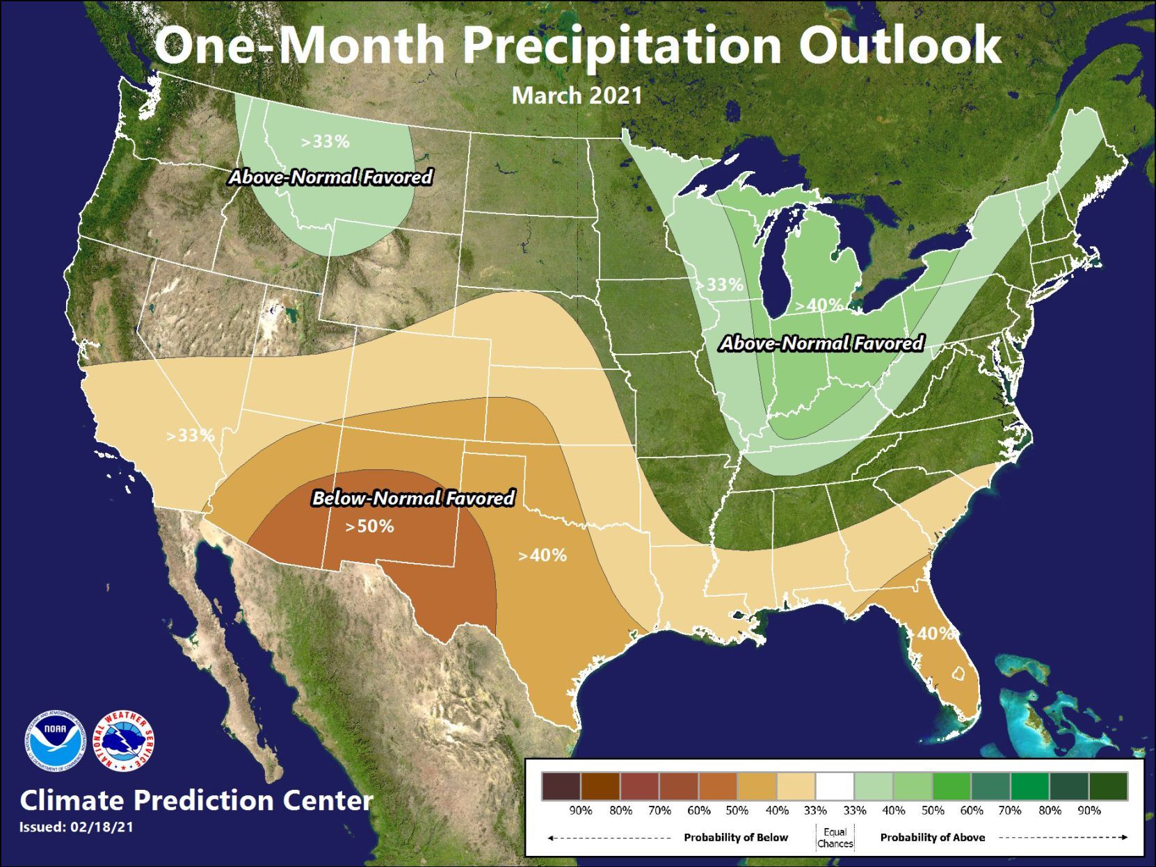 Predicted March precipitation